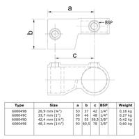 Doos Verstelbaar hoekstuk -E / 48,3 mm (34 stuks)